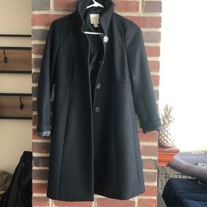 Jcrew black pea coat size 2 petite